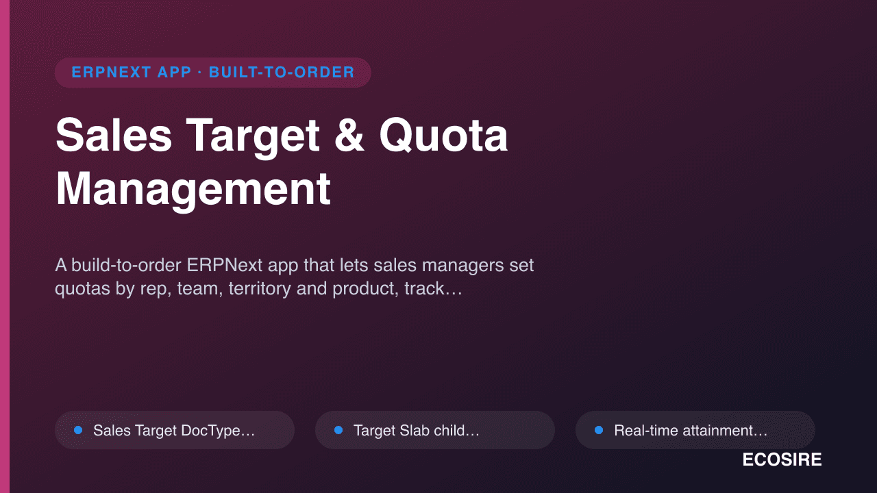 Sales Target & Quota Management