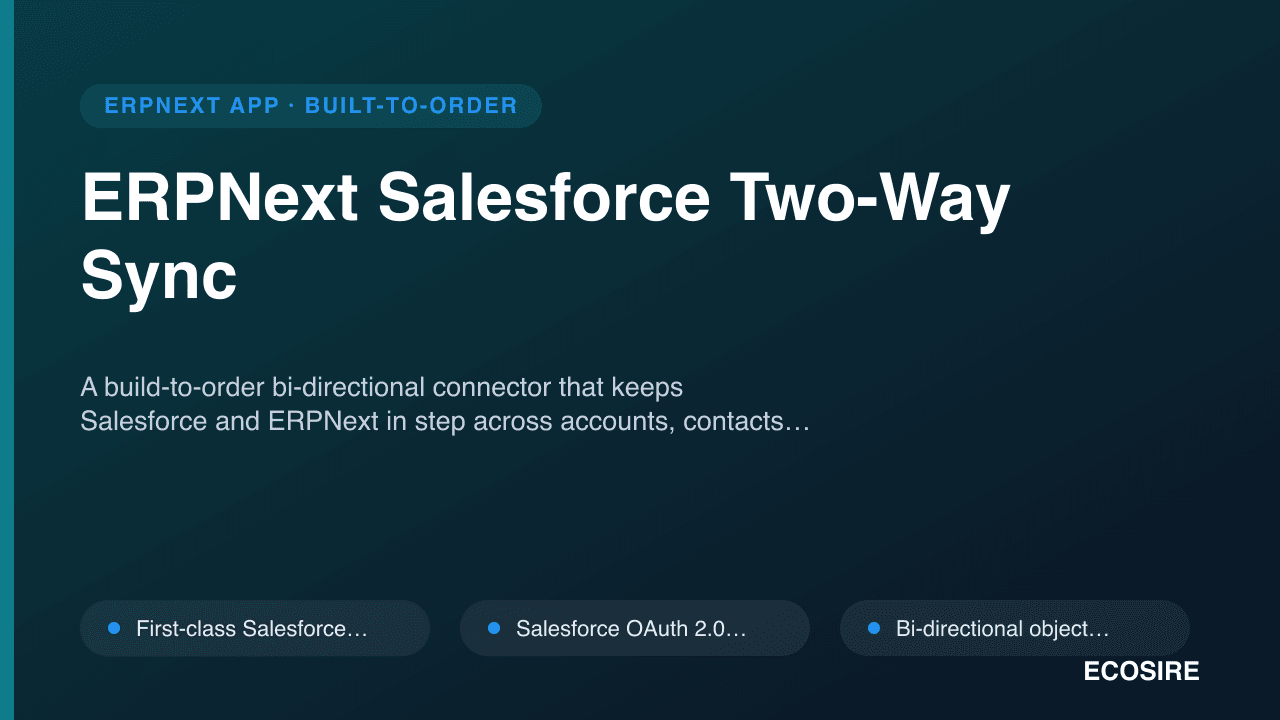 ERPNext Salesforce Two-Way Sync