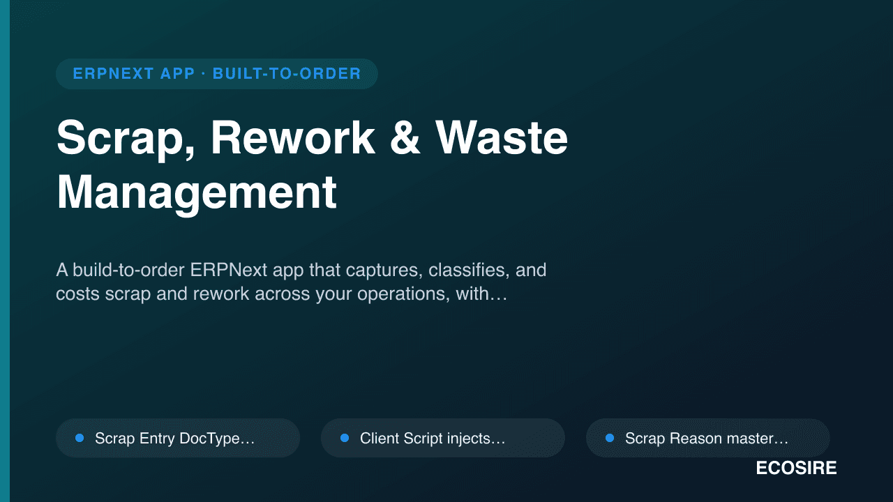 Scrap, Rework & Waste Management