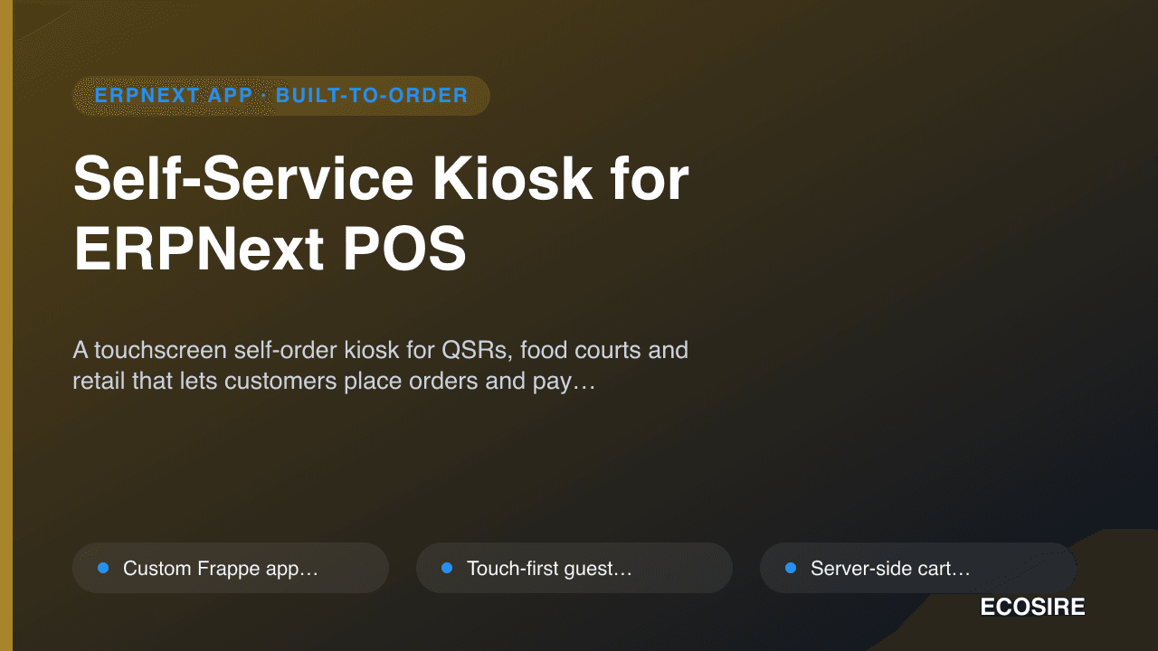 Self-Service Kiosk for ERPNext POS