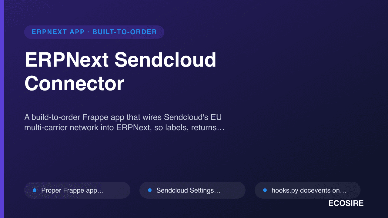 ERPNext Sendcloud Connector
