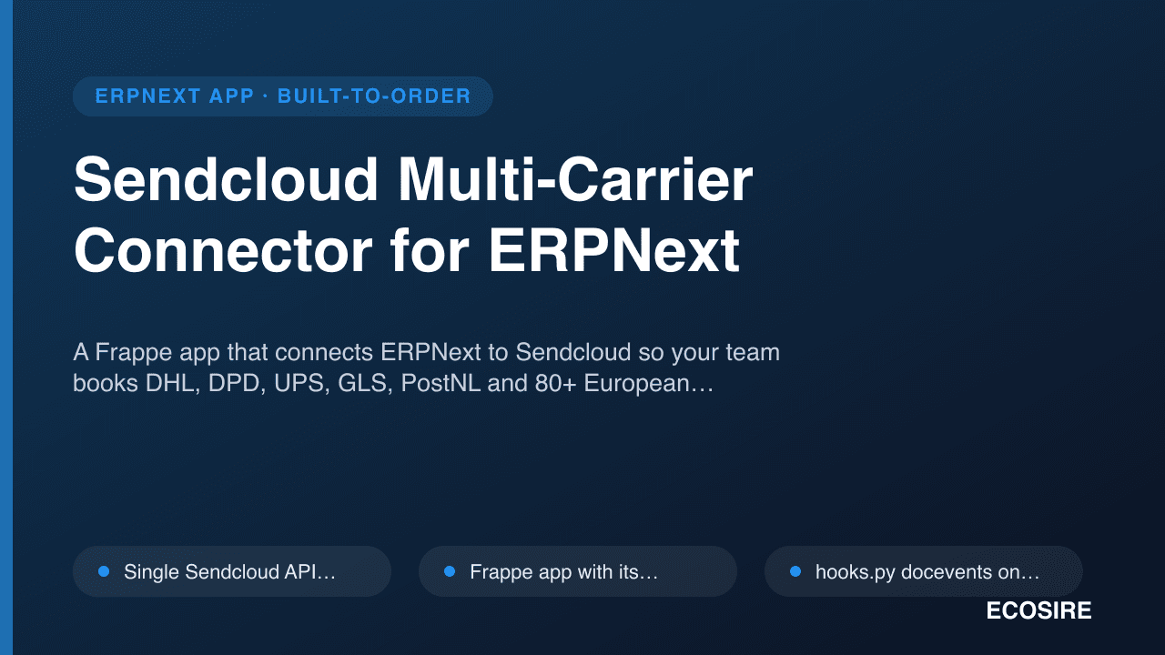 Sendcloud Multi-Carrier Connector for ERPNext