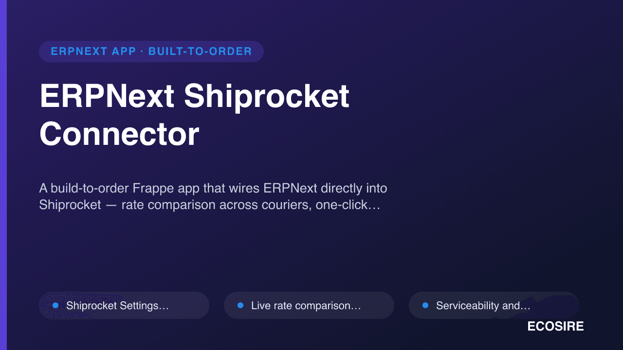 ERPNext Shiprocket Connector