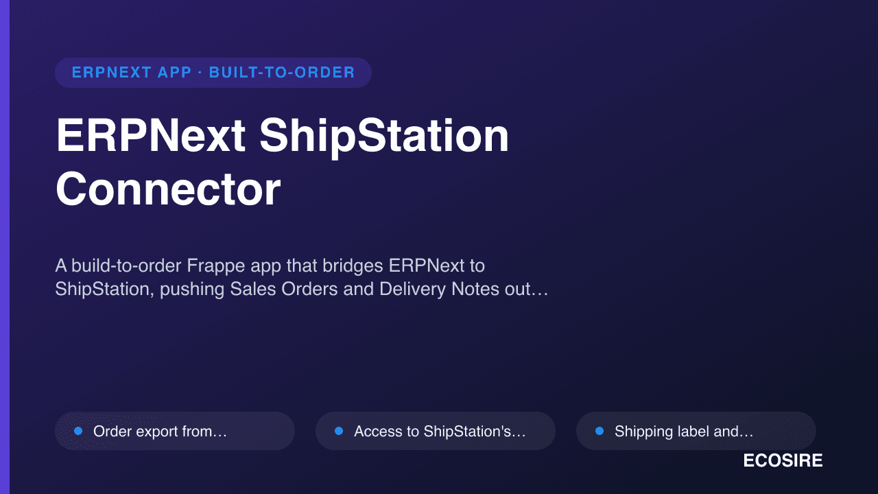 ERPNext ShipStation Connector