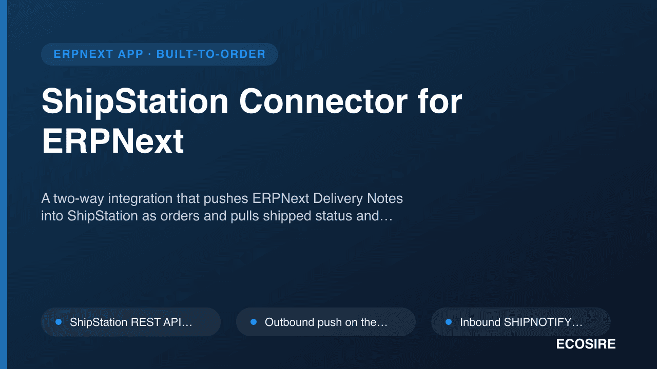 ShipStation Connector for ERPNext