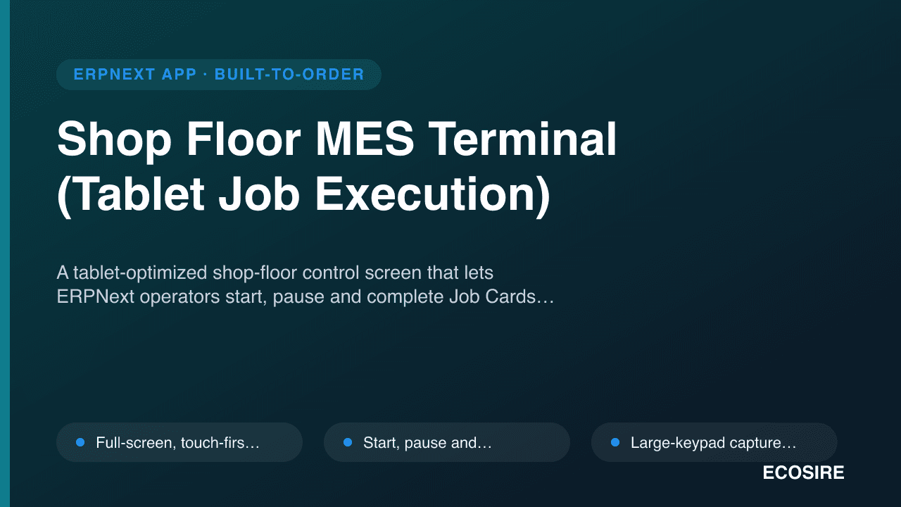 Shop Floor MES Terminal (Tablet Job Execution)