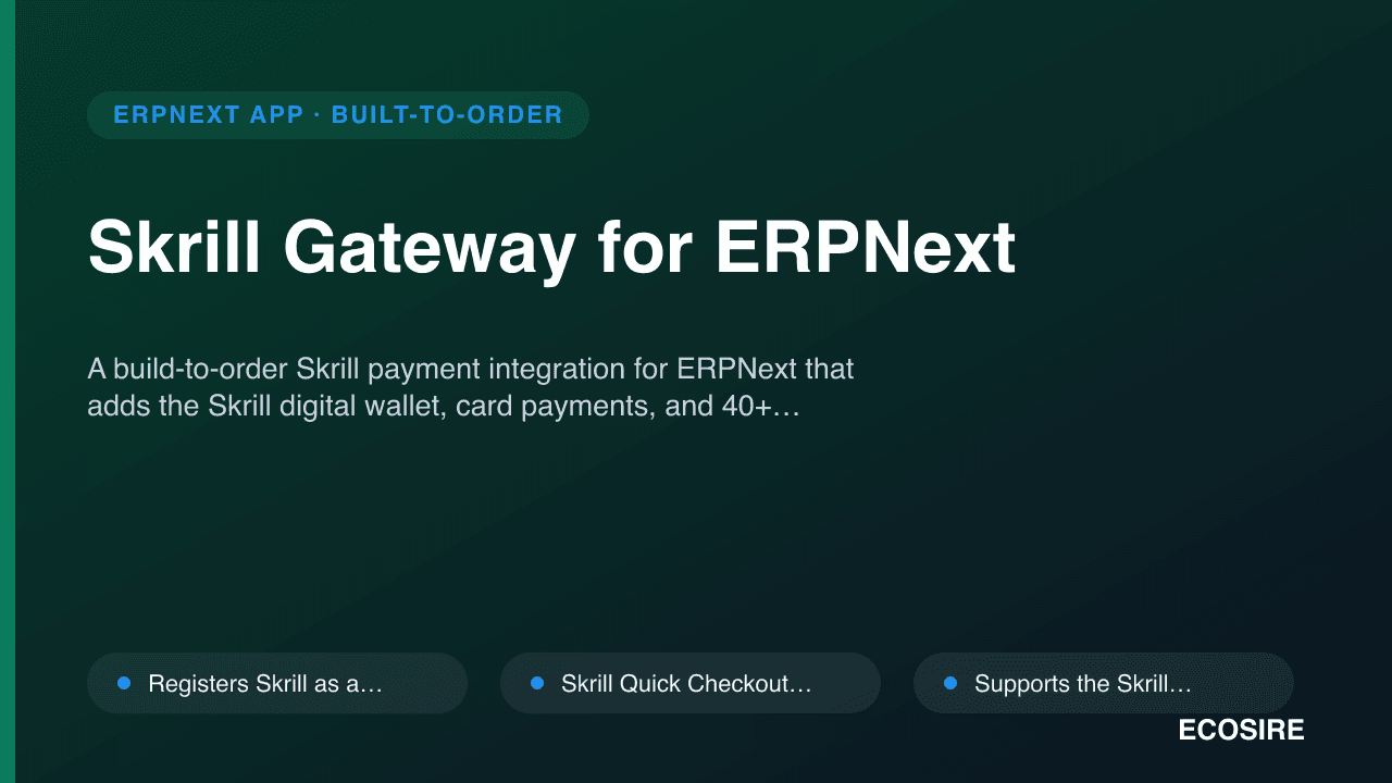 Skrill Gateway for ERPNext