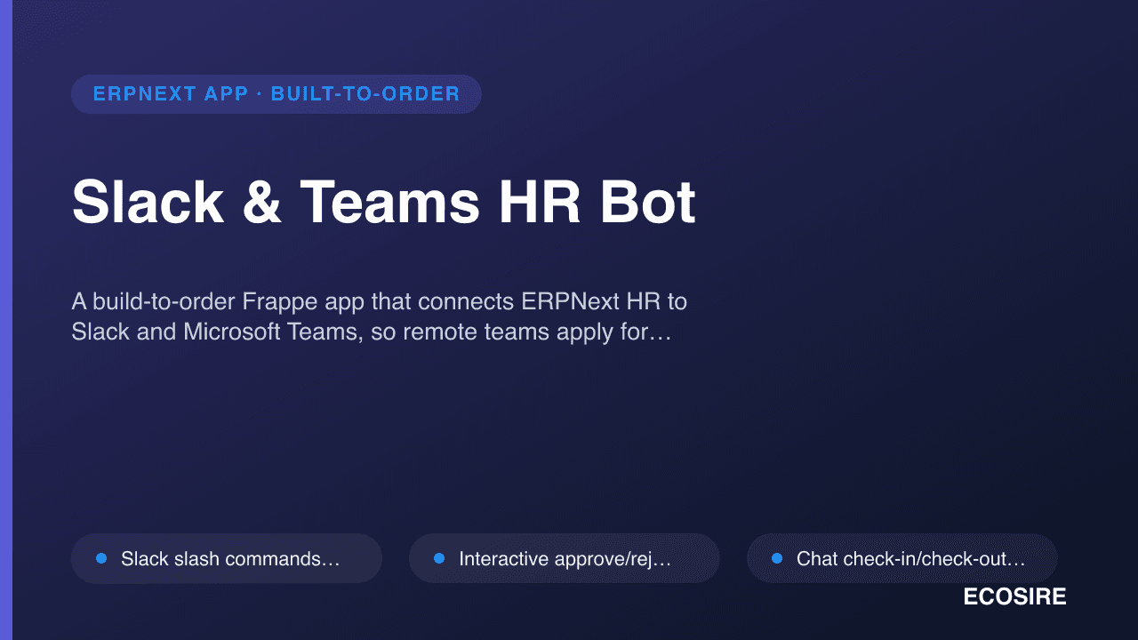 Slack & Teams HR Bot