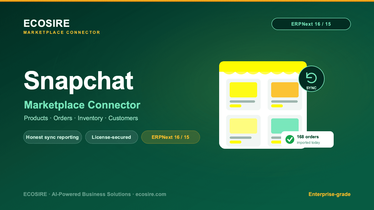 Snapchat Store Management (ERPNext)
