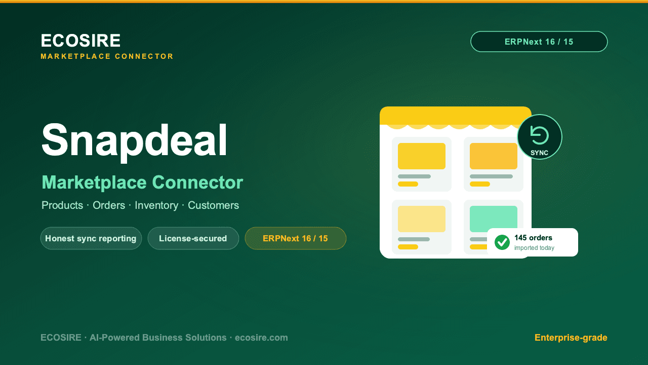 Snapdeal Store Management (ERPNext)