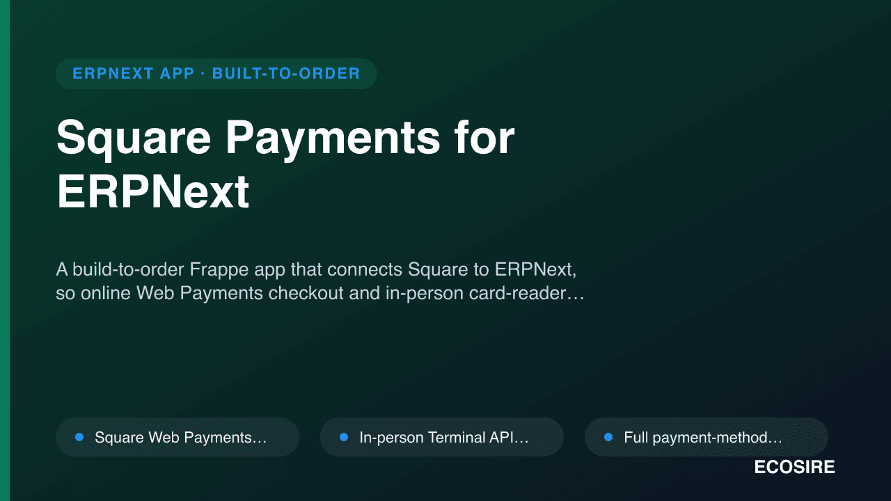 Square Payments for ERPNext