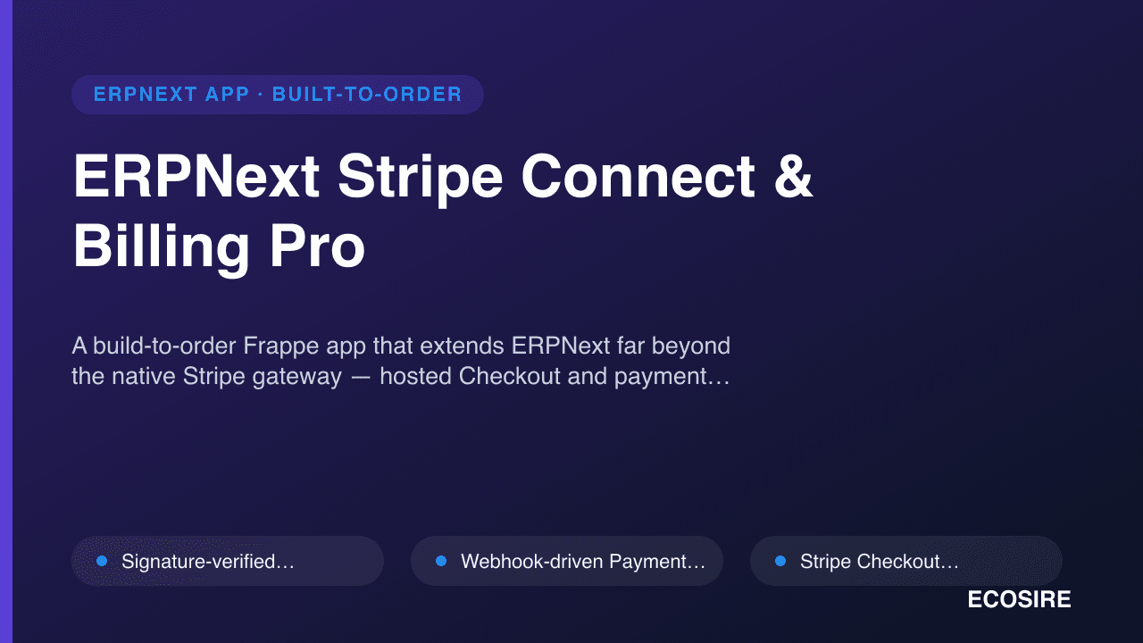 ERPNext Stripe Connect & Billing Pro