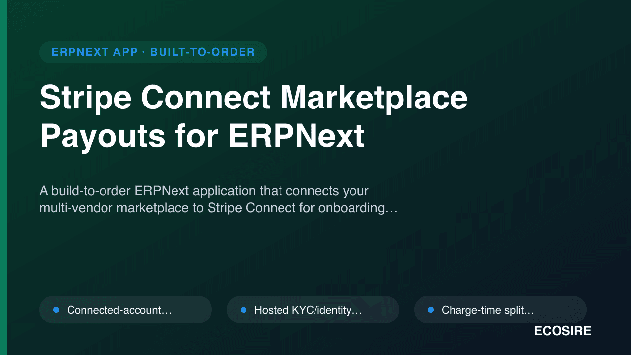 Stripe Connect Marketplace Payouts for ERPNext