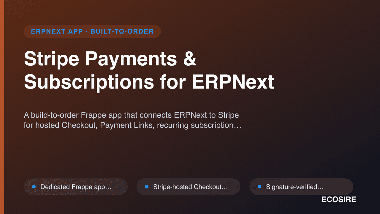Stripe Payments & Subscriptions for ERPNext