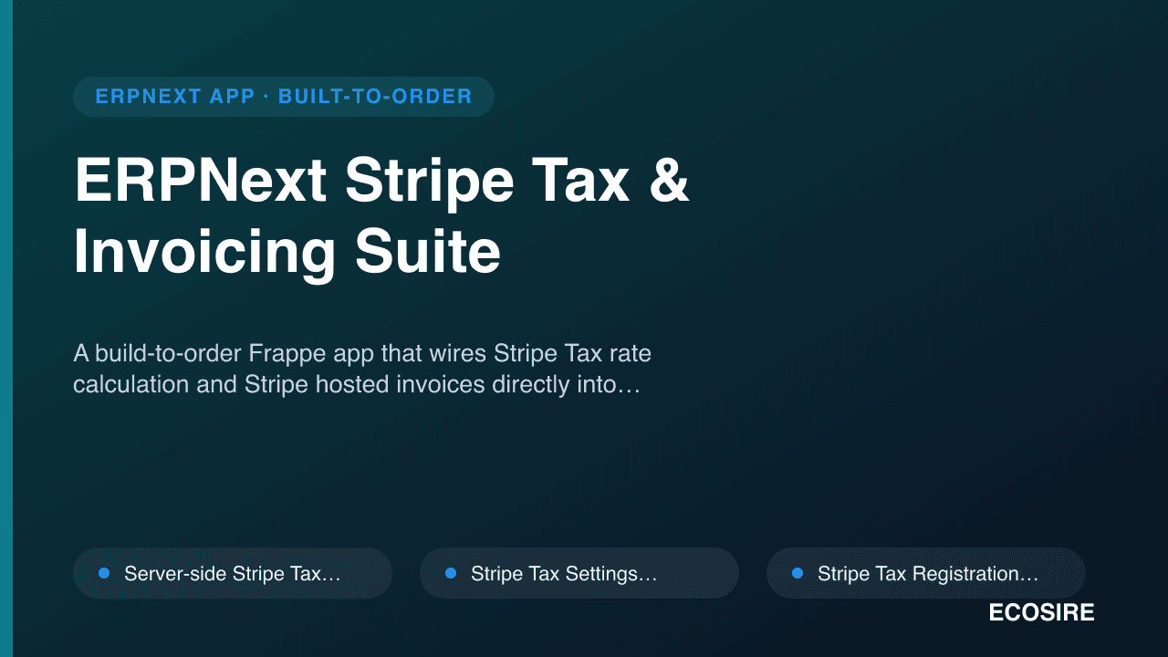 ERPNext Stripe Tax & Invoicing Suite