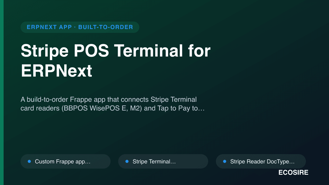 Stripe POS Terminal for ERPNext