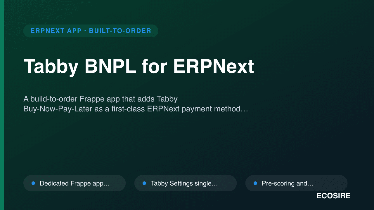Tabby BNPL for ERPNext