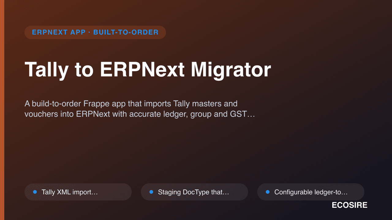 Tally to ERPNext Migrator