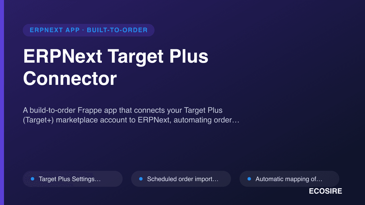 ERPNext Target Plus Connector
