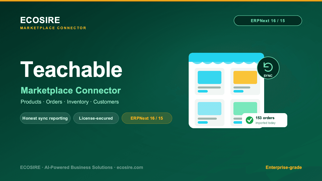 Teachable Store Management (ERPNext)