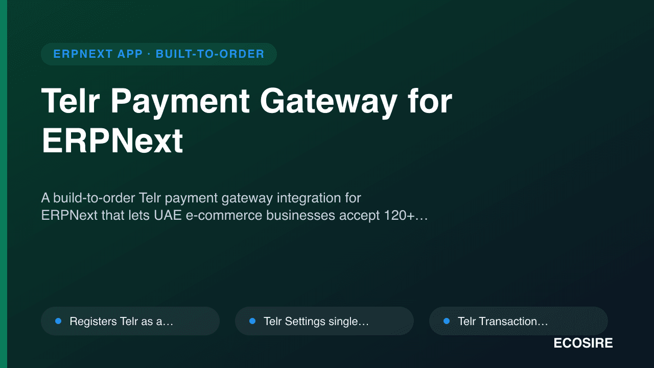 Telr Payment Gateway for ERPNext