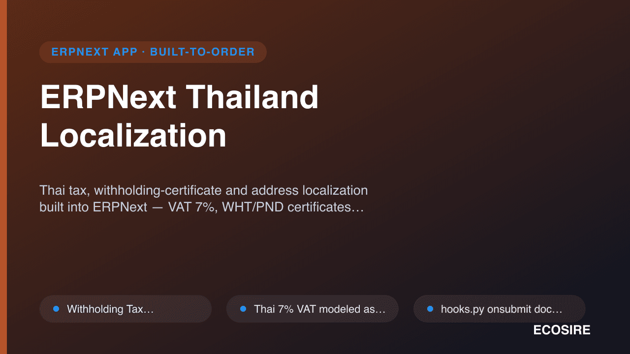 ERPNext Thailand Localization