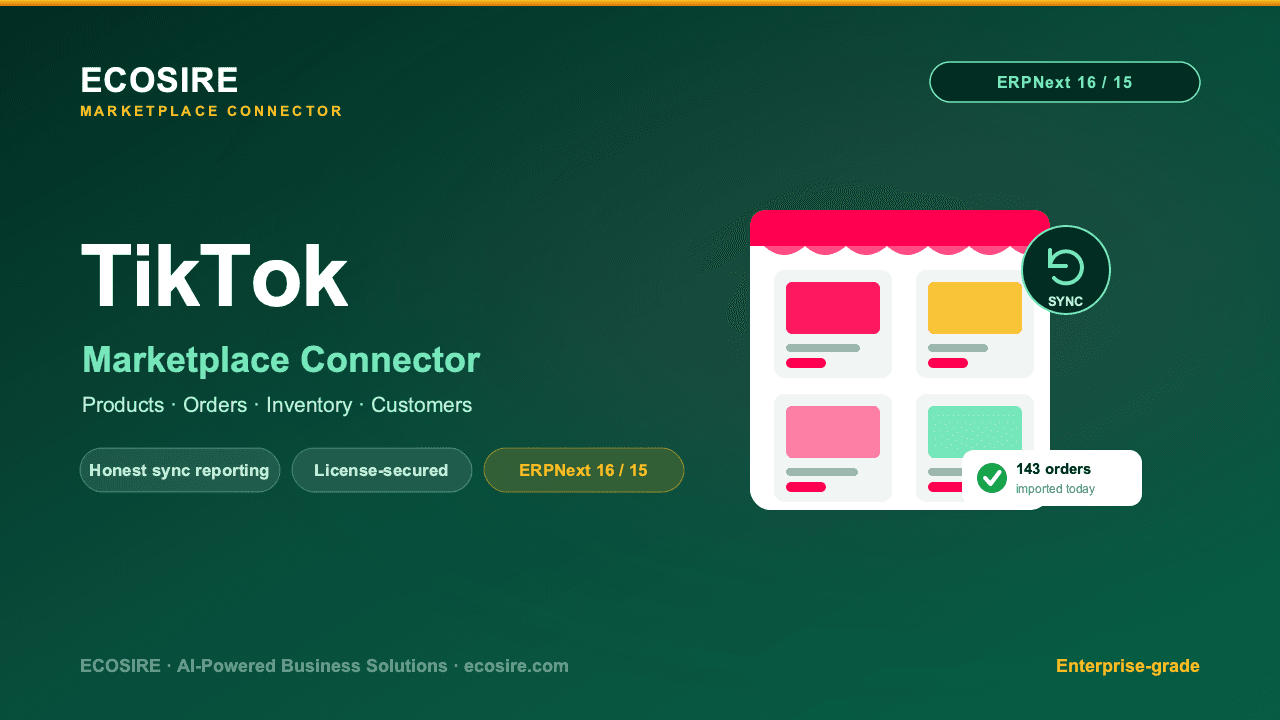 TikTok Store Management (ERPNext)