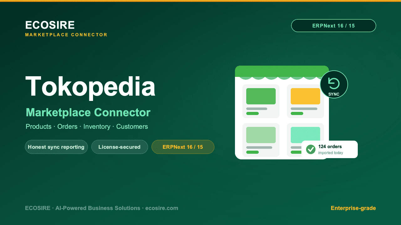 Tokopedia Store Management (ERPNext)