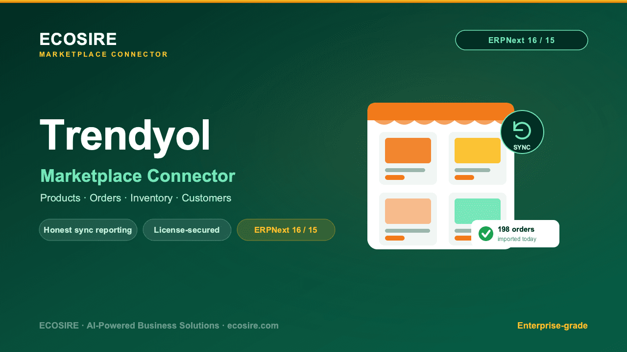 Trendyol Store Management (ERPNext)