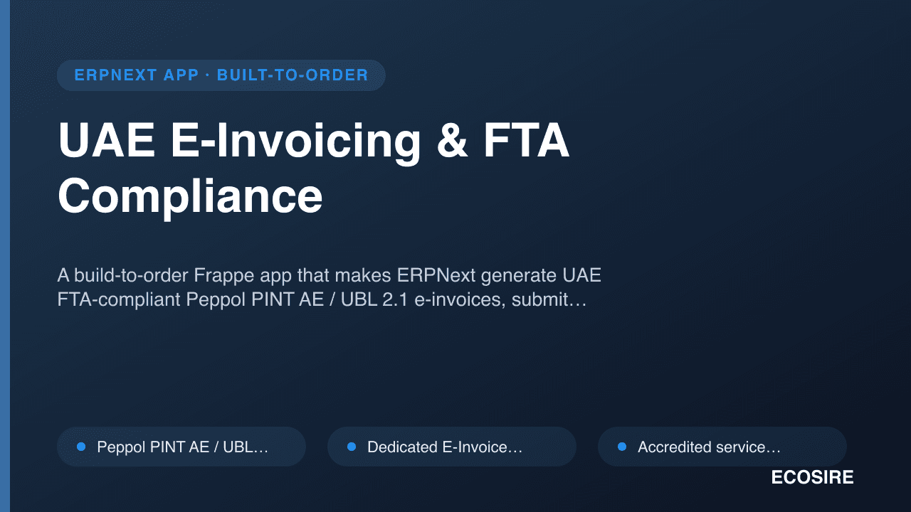 UAE E-Invoicing & FTA Compliance