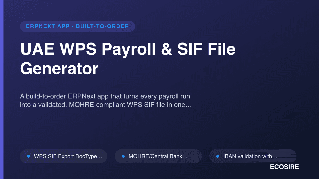 UAE WPS Payroll & SIF File Generator