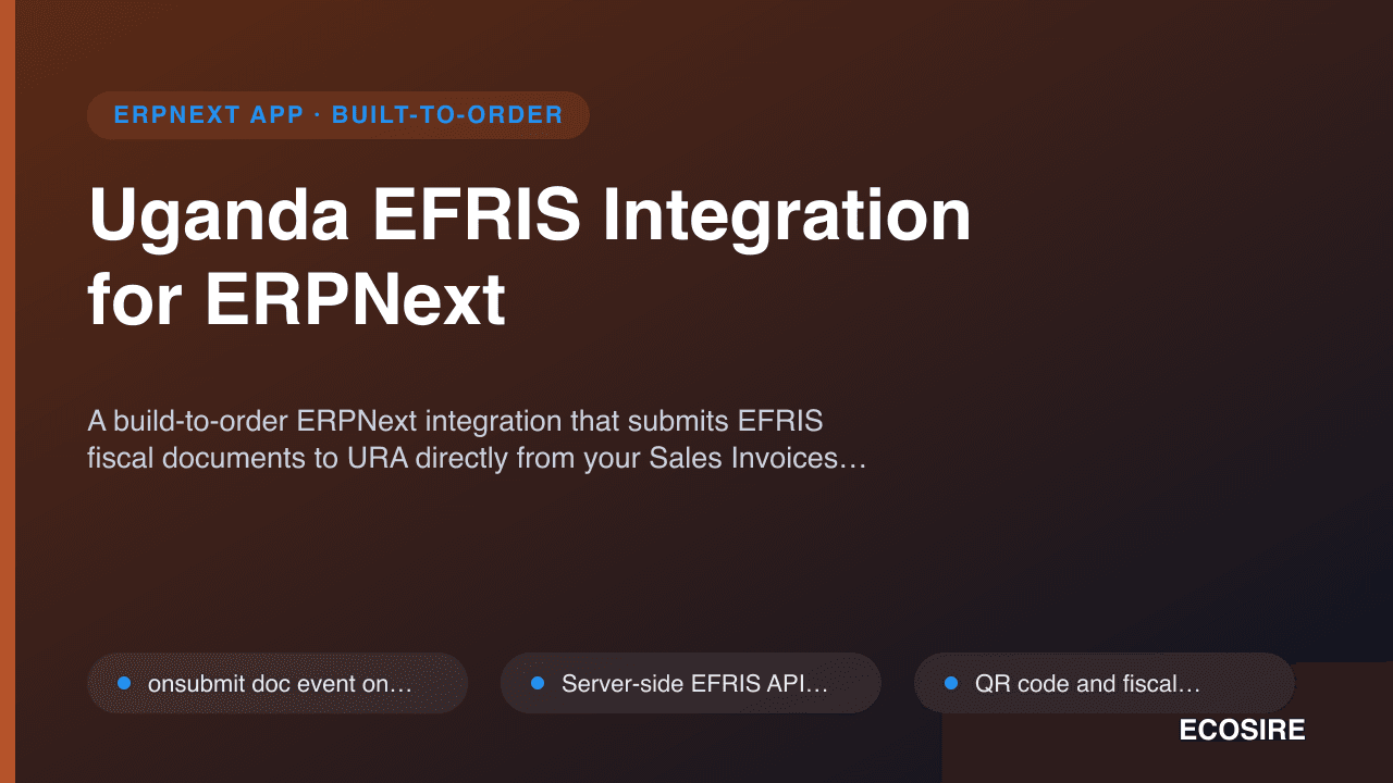 Uganda EFRIS Integration for ERPNext