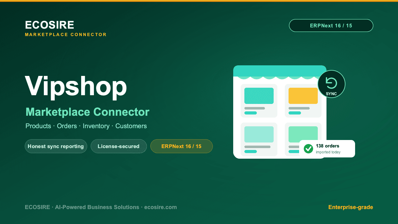 Vipshop Store Management (ERPNext)