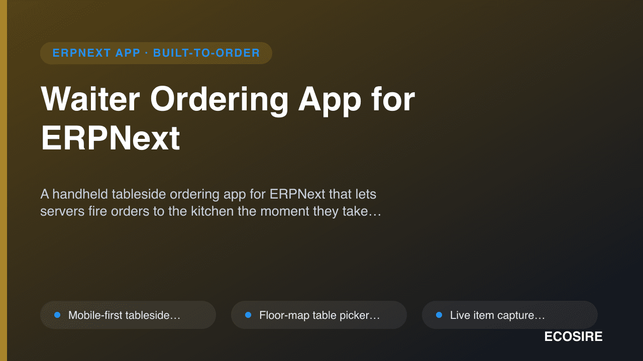 Waiter Ordering App for ERPNext