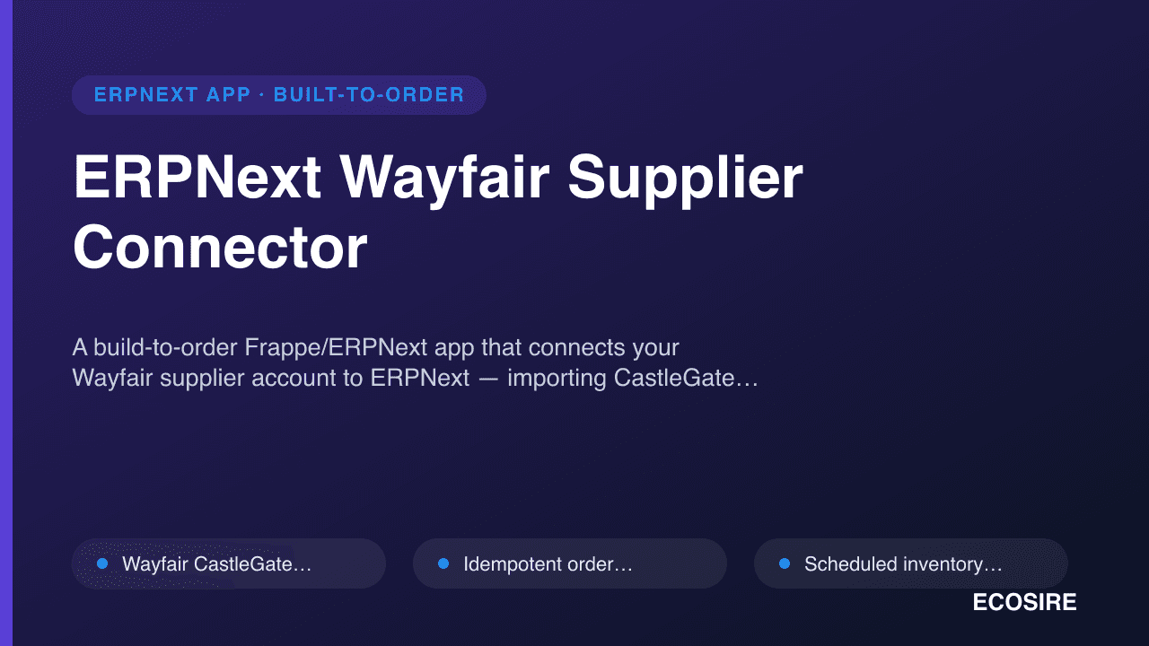 ERPNext Wayfair Supplier Connector