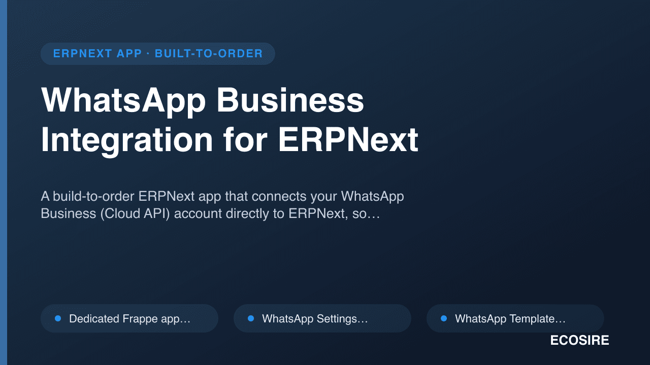 WhatsApp & SMS Business Messaging for ERPNext