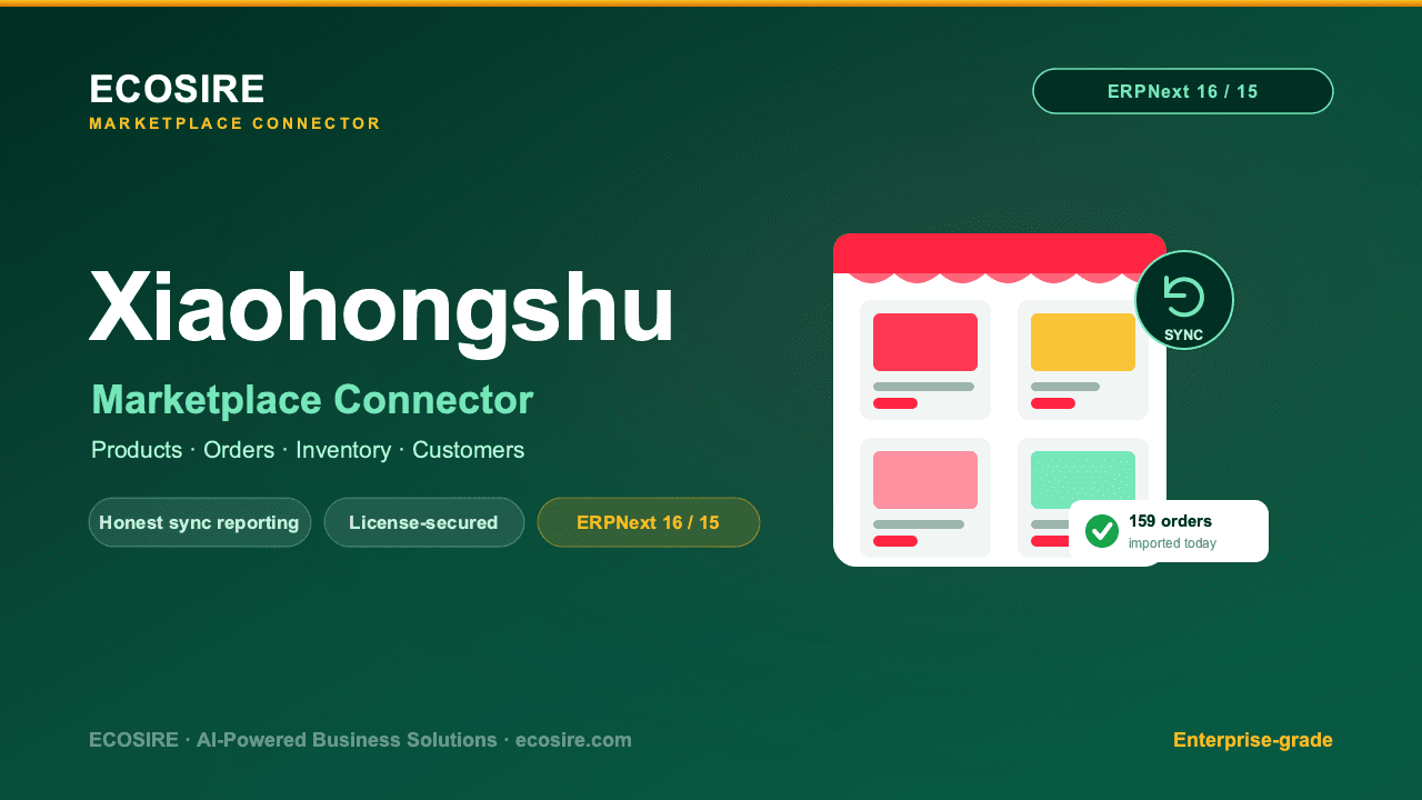 Xiaohongshu Store Management (ERPNext)