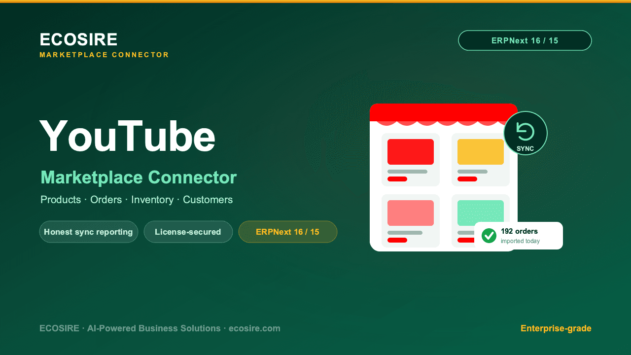 YouTube Store Management (ERPNext)