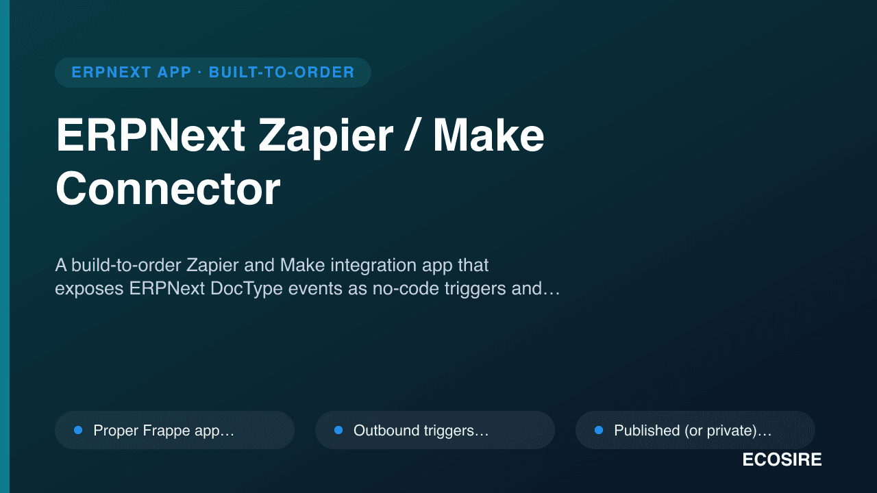 ERPNext Zapier / Make Connector