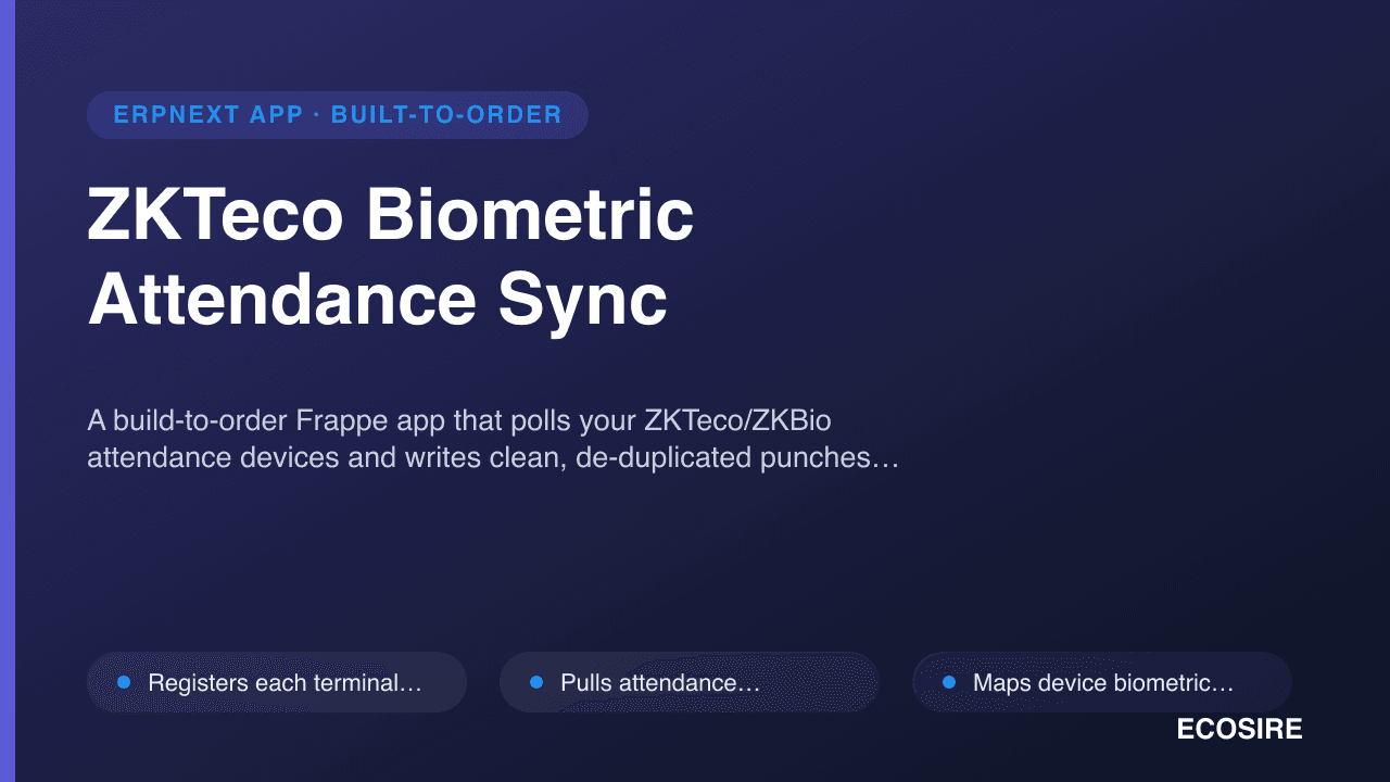 ZKTeco Biometric Attendance Sync