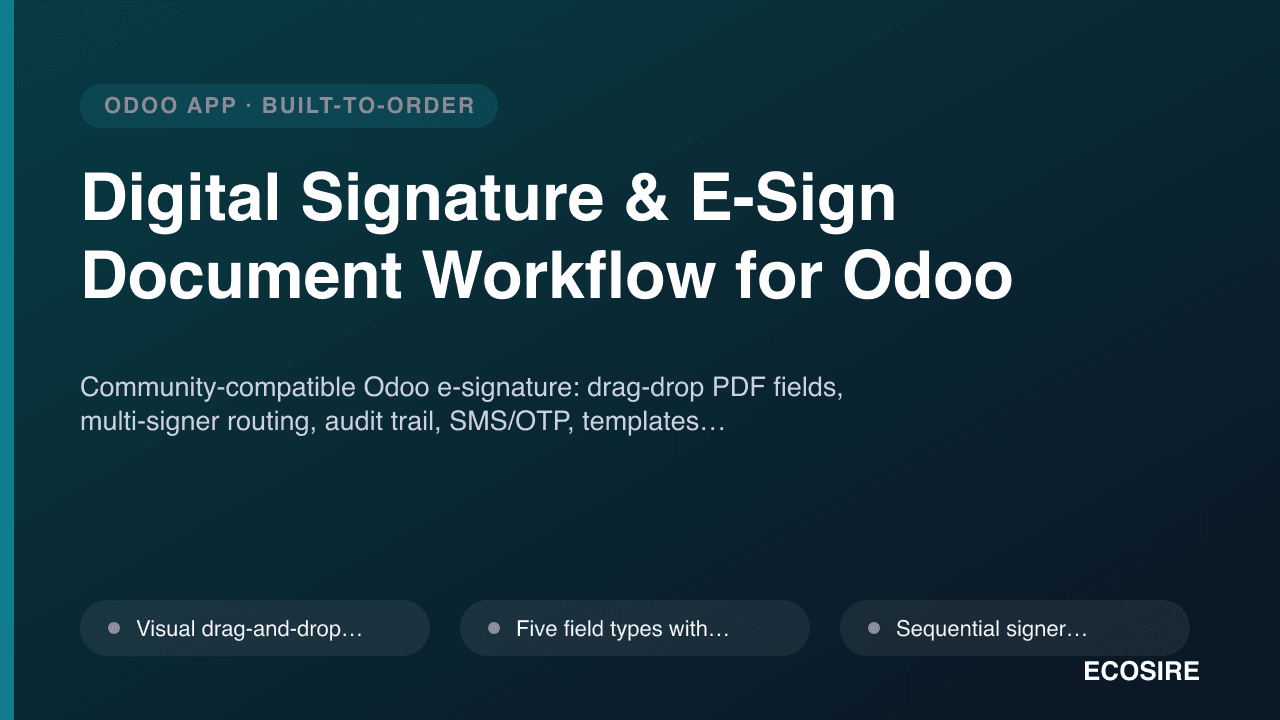 Digital Signature & E-Sign Document Workflow for Odoo