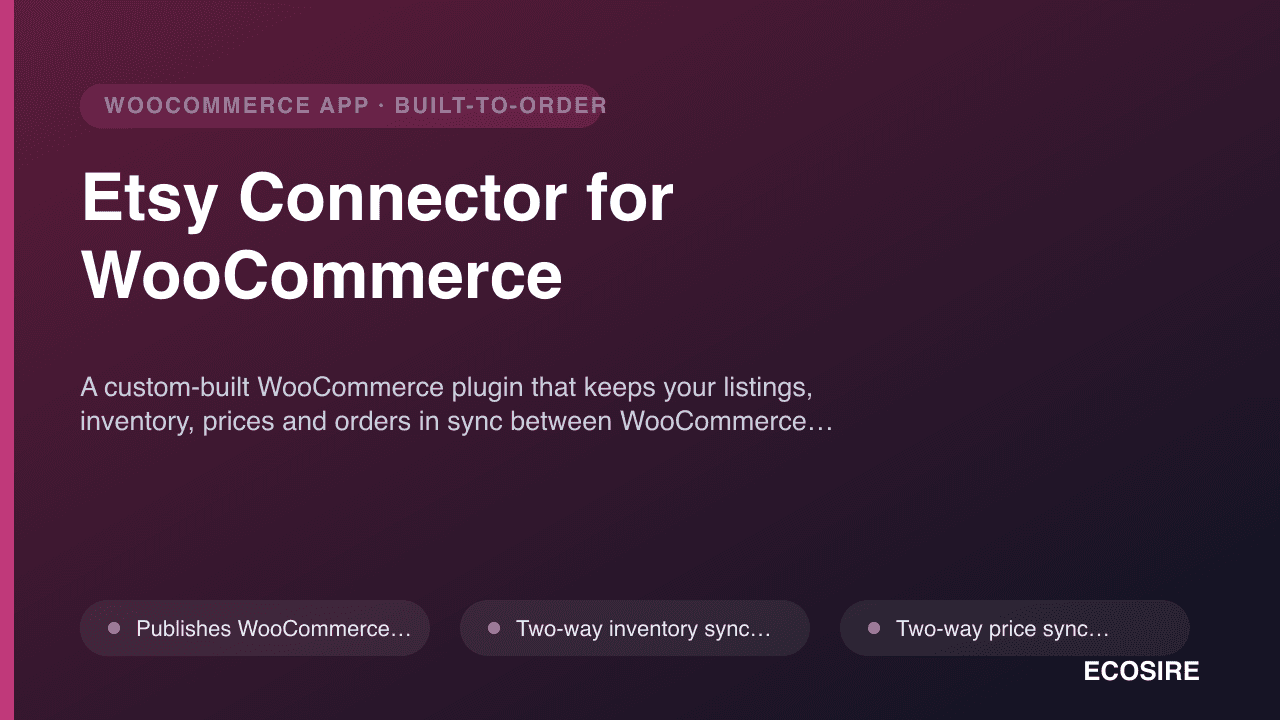 Etsy Connector for WooCommerce
