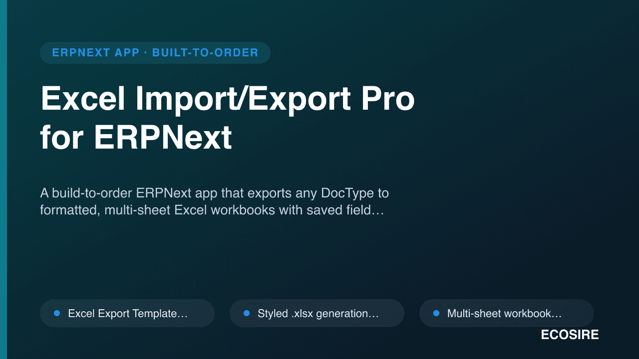 Excel Import/Export Pro for ERPNext