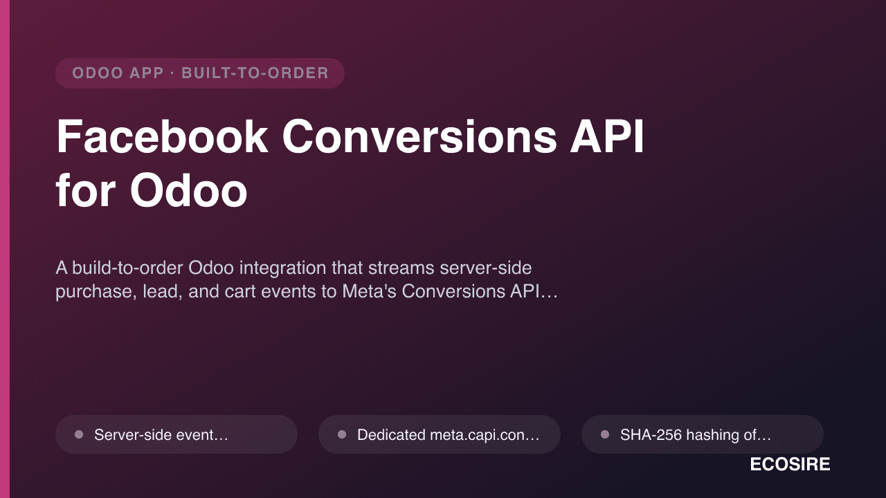 Facebook Conversions API for Odoo
