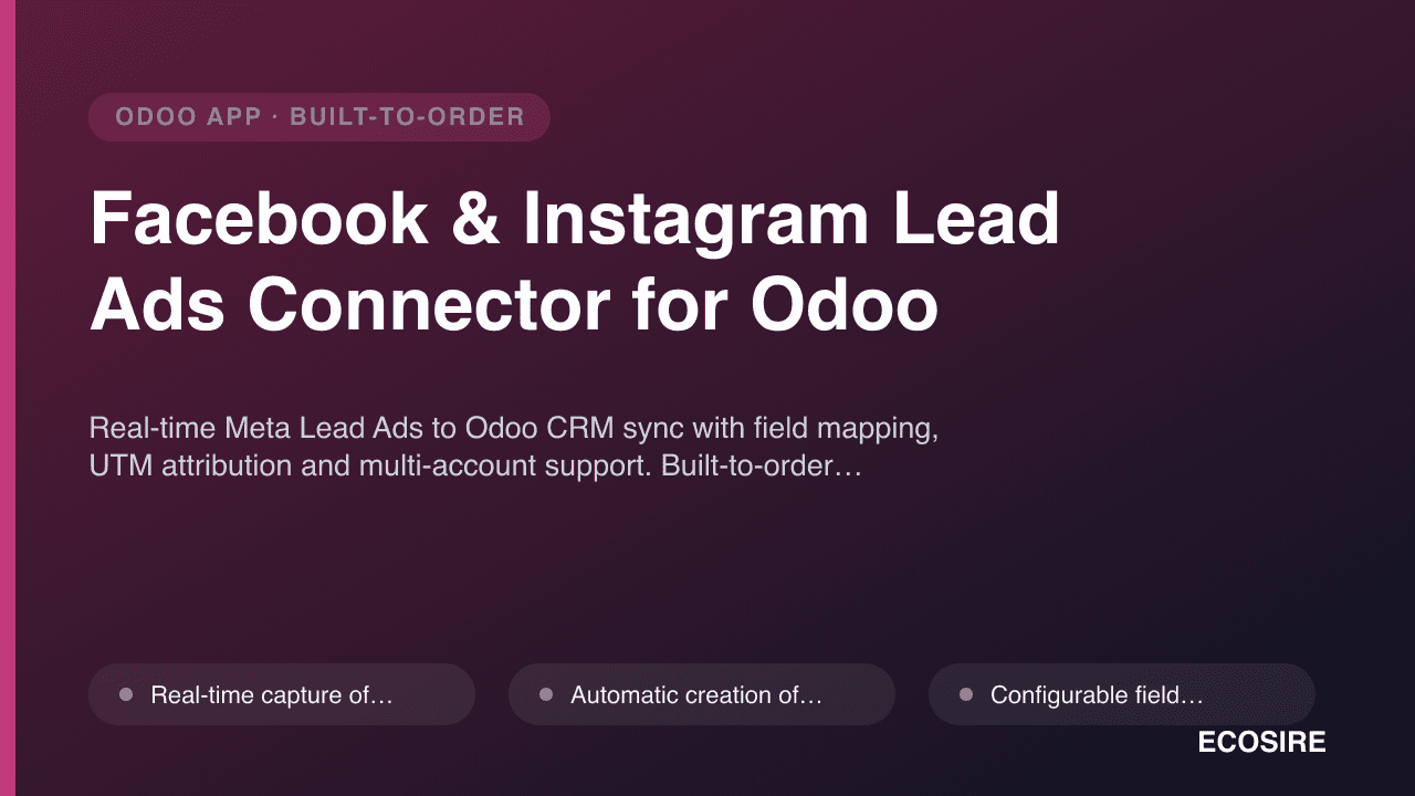Facebook & Instagram Lead Ads Connector for Odoo