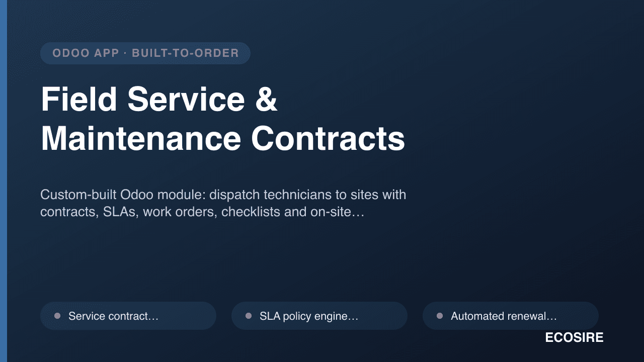 Field Service & Maintenance Contracts