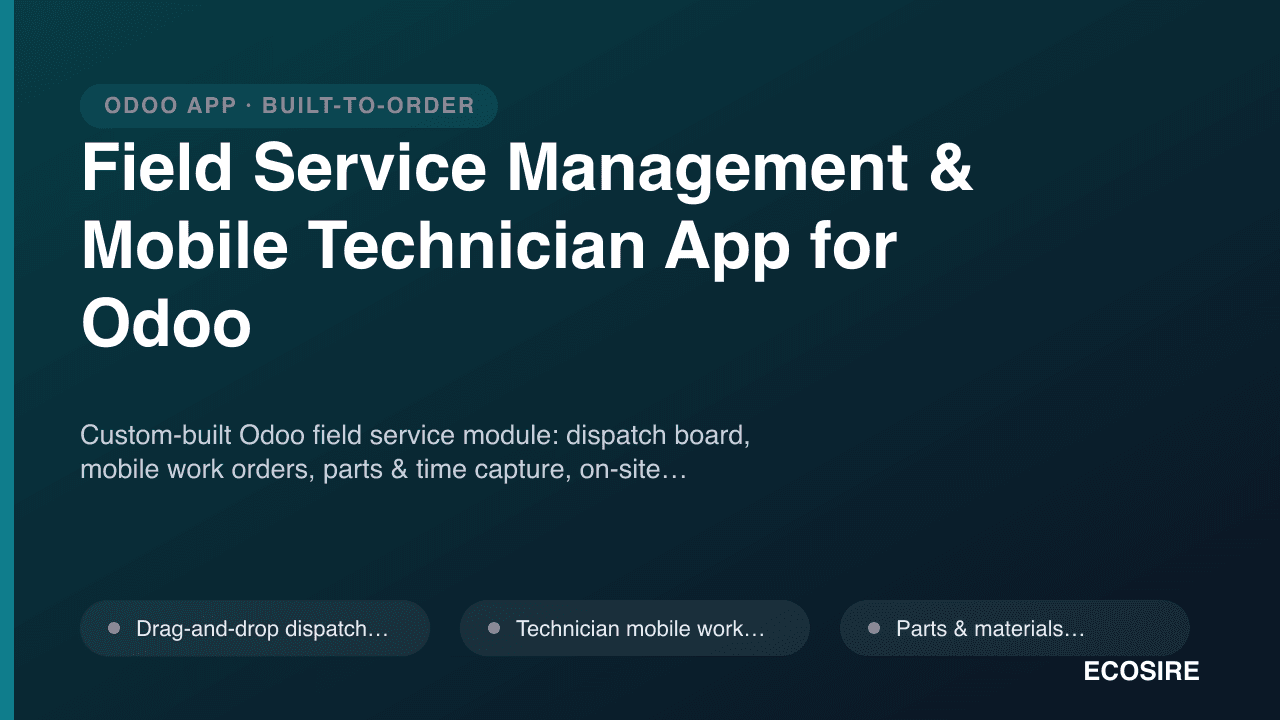 Field Service Management & Mobile Technician App for Odoo