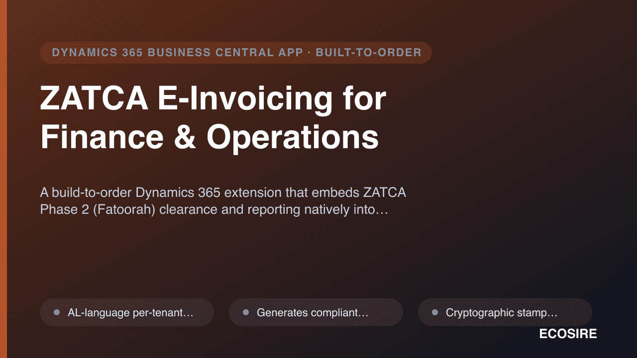 ZATCA E-Invoicing for Finance & Operations