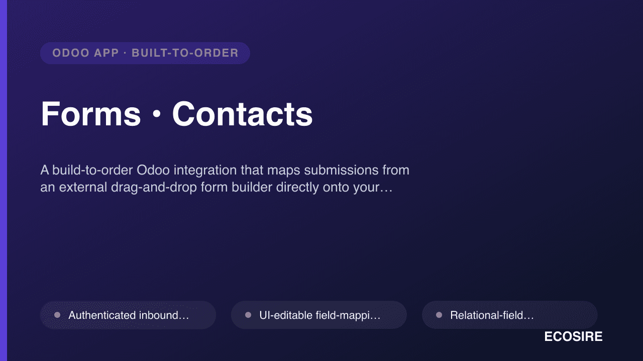 Forms • Contacts