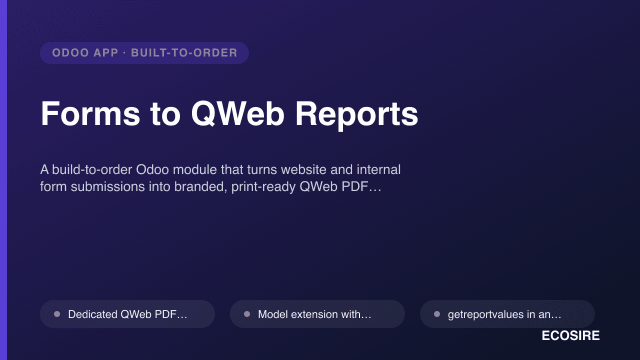 Forms to QWeb Reports